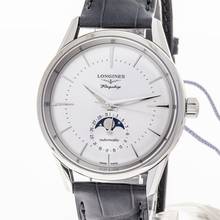 Thumbnail von Longines Heritage Moonphase Automatic 38.5 Mm White – L4.815.4.72.2 – NEW & UNWORN – 07/25 Full