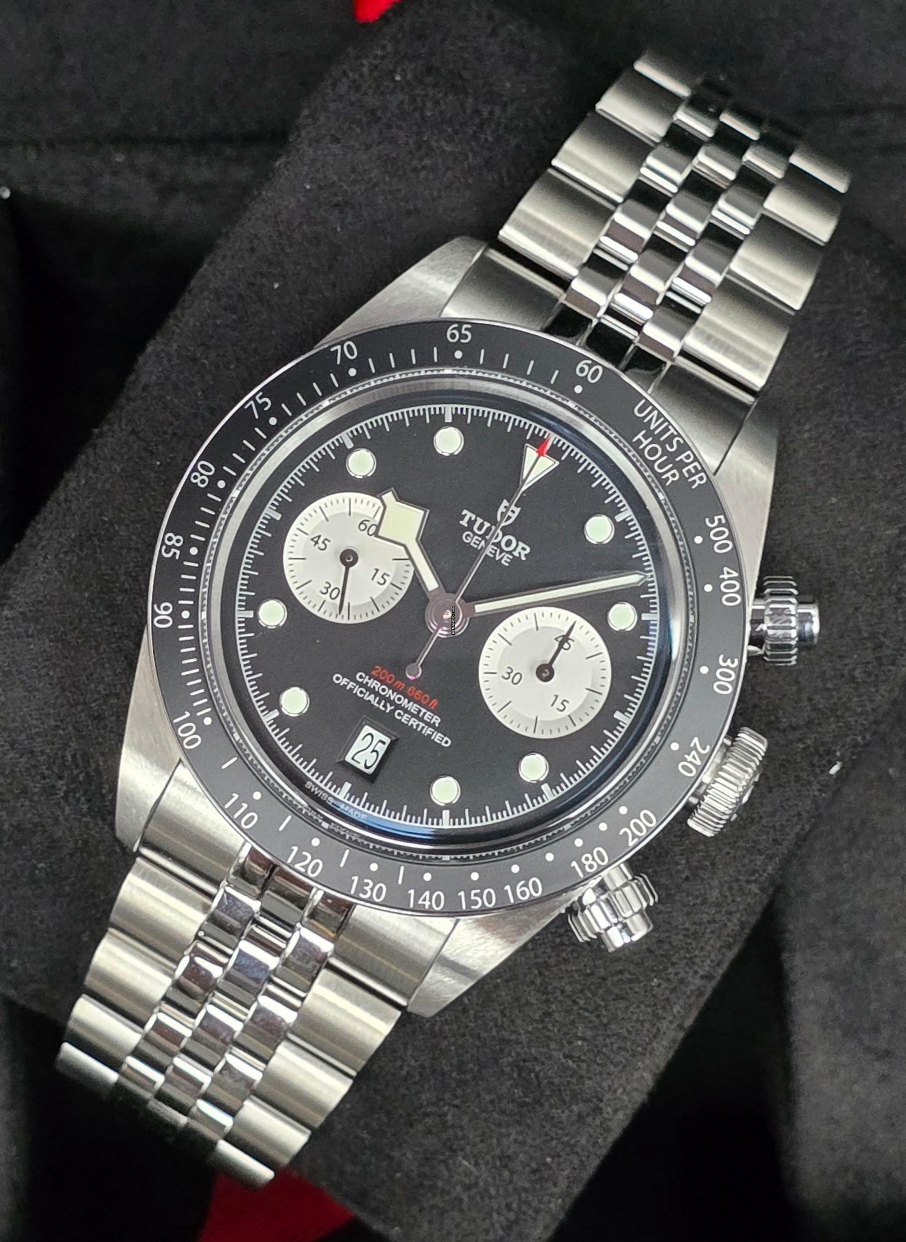  Tudor Black Bay Chrono M79360N-0013 Jubilee Bracelet Black dial Unworn/New Condition Full Set 6-2025 