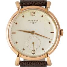 Thumbnail von Longines Classic Jumbo 5675 Spider Lugs ivory dial rose gold 18KT 1949 </h1>