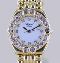 Thumbnail von Chopard Gstaad Lady Factory Diamond 1,19 CT Luxus Uhr 18K Gold B+P rar </h1>