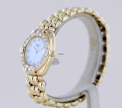 Thumbnail von Chopard Gstaad Lady Factory Diamond 1,19 CT Luxus Uhr 18K Gold B+P rar </h1>