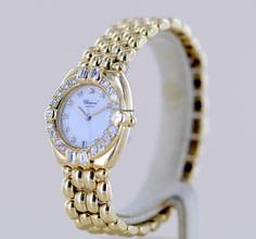 Thumbnail von Chopard Gstaad Lady Factory Diamond 1,19 CT Luxus Uhr 18K Gold B+P rar </h1>