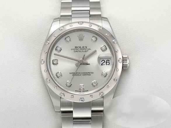  Rolex Datejust 31 31mm Medium 178344 2017 Stahl Weissgold 750 Diamanten Automatik Stainless Steel 18kt White Gold Oyster-band Chronometer  