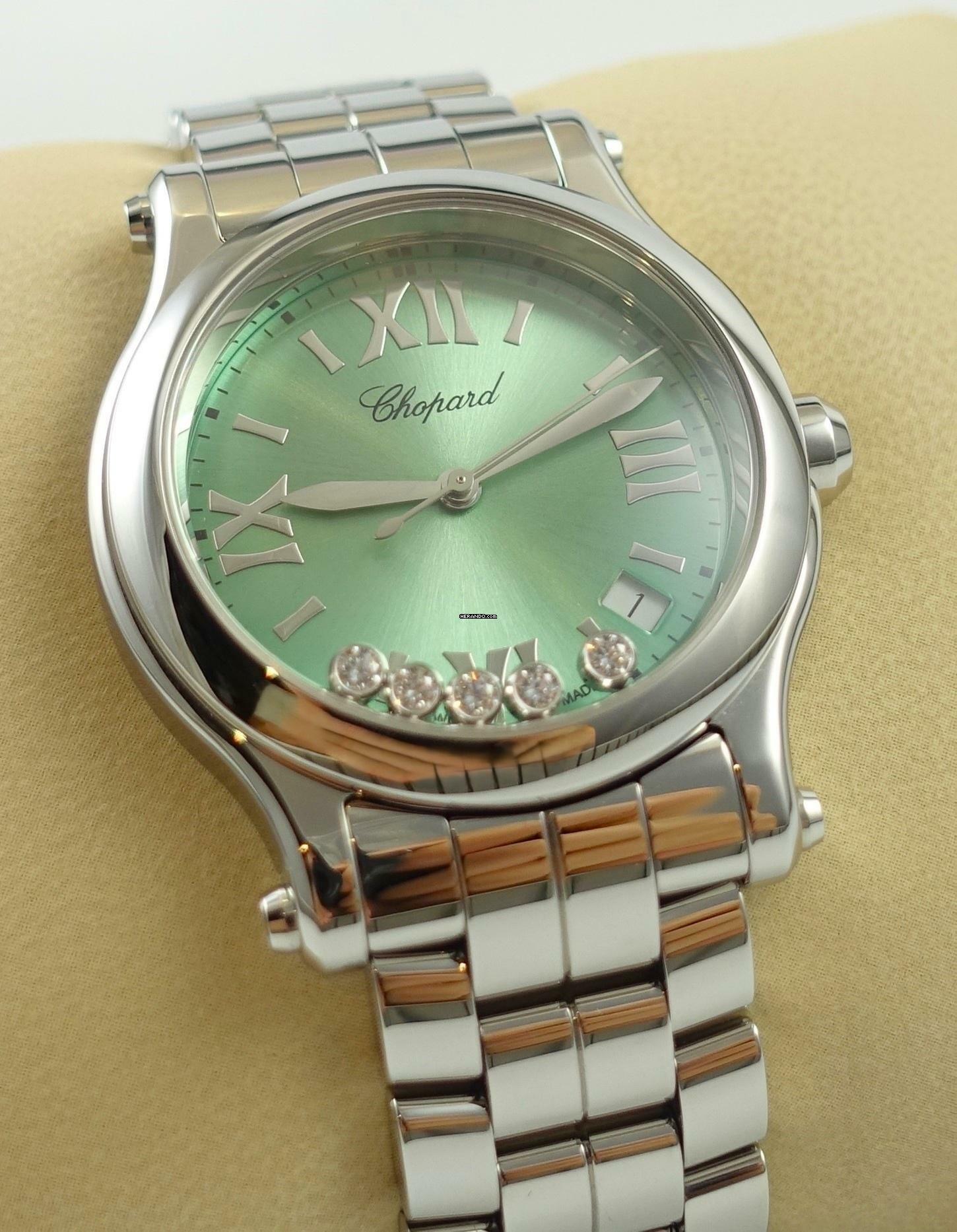  Chopard Happy Sport Green Full Set / New Watch 