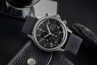 Thumbnail von Sinn 358 Flieger Day-Date Chronograph Black Dial Stahl Automatik Ref. 358