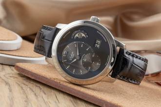 Thumbnail von Glashütte Original PanoMaticLunar XL Edelstahl Automatik Herrenuhr Ref. 90-02-36-12-05