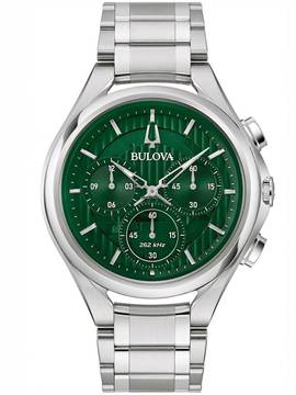  Bulova 96A297 Curv Herrenuhr Chronograph 45mm 3ATM 