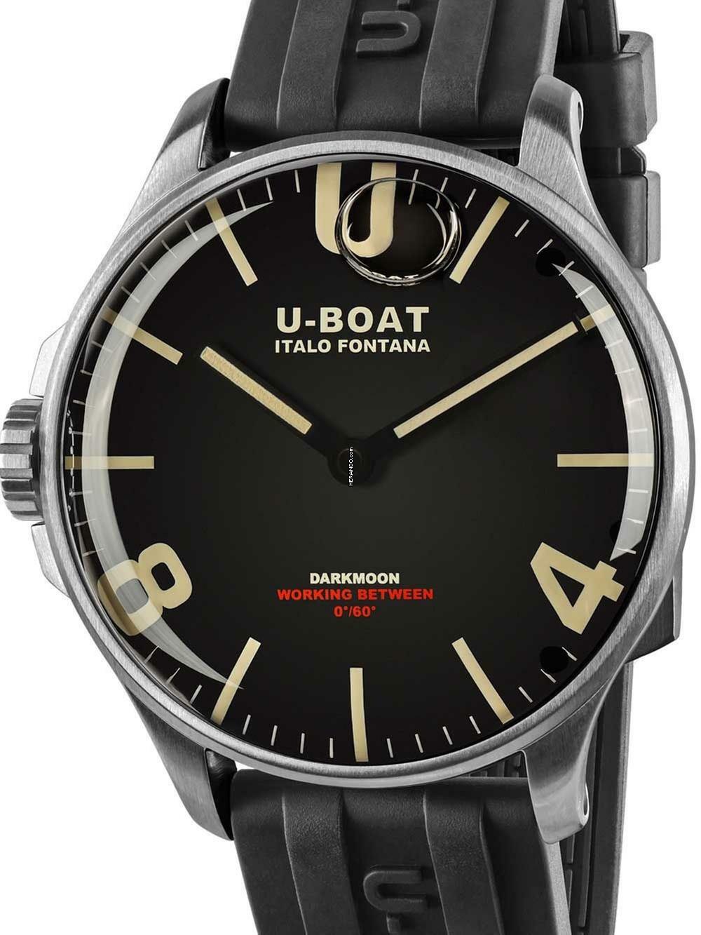  U-Boat 8463/B Darkmoon Herrenuhr 44mm SS 5ATM 