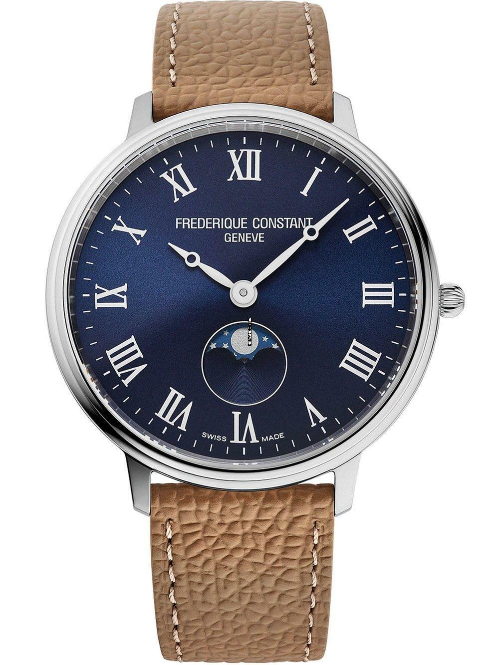  Frederique Constant Classics Moonphase FC-206RN3S6 Herrenuhr Classic Moonphase 38mm 5ATM 
