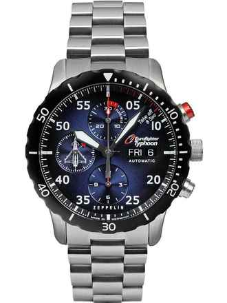  Zeppelin 7218M-3 Eurofighter Typhoon Automatik Limited Herrenuhr 43mm 10ATM  