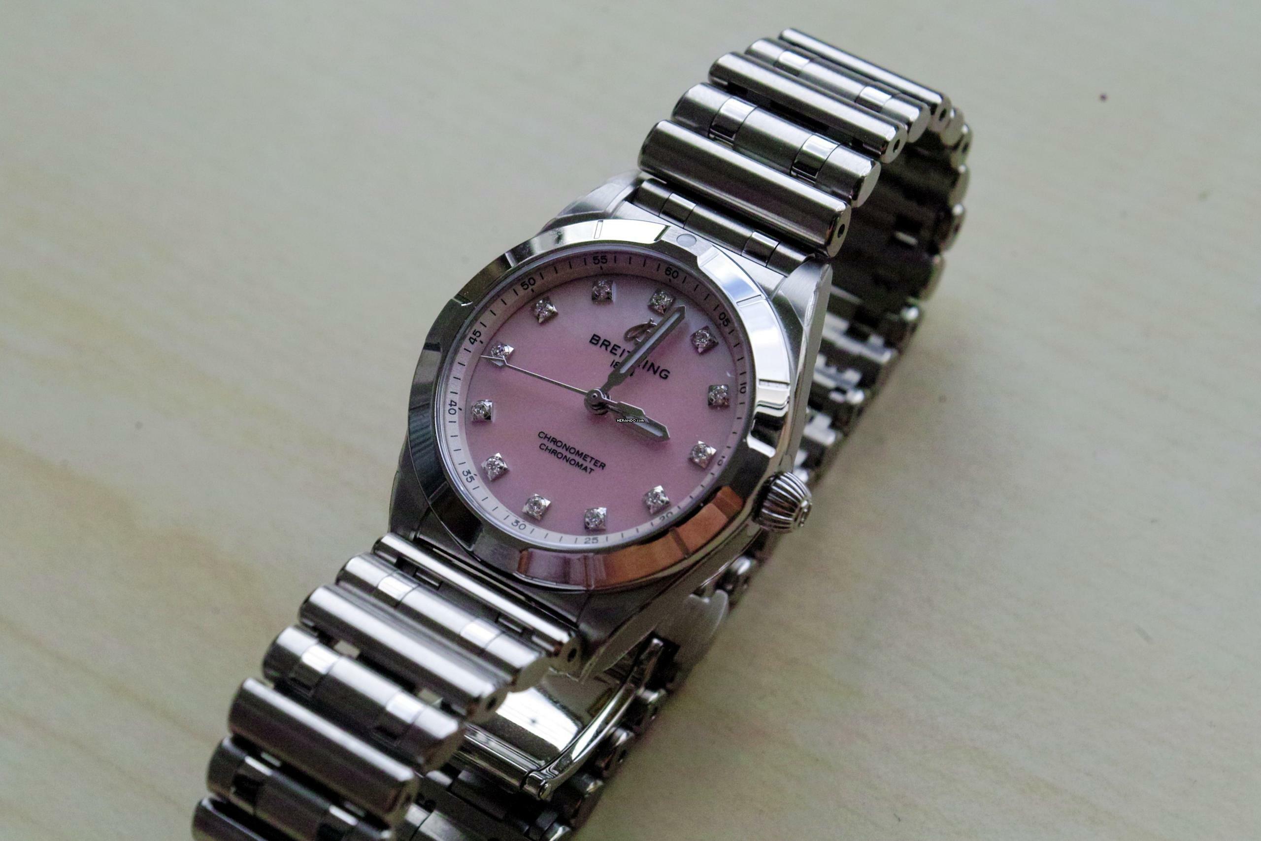 Thumbnail von Breitling Chronomat 28 Ladies Pink NEW FULL SET