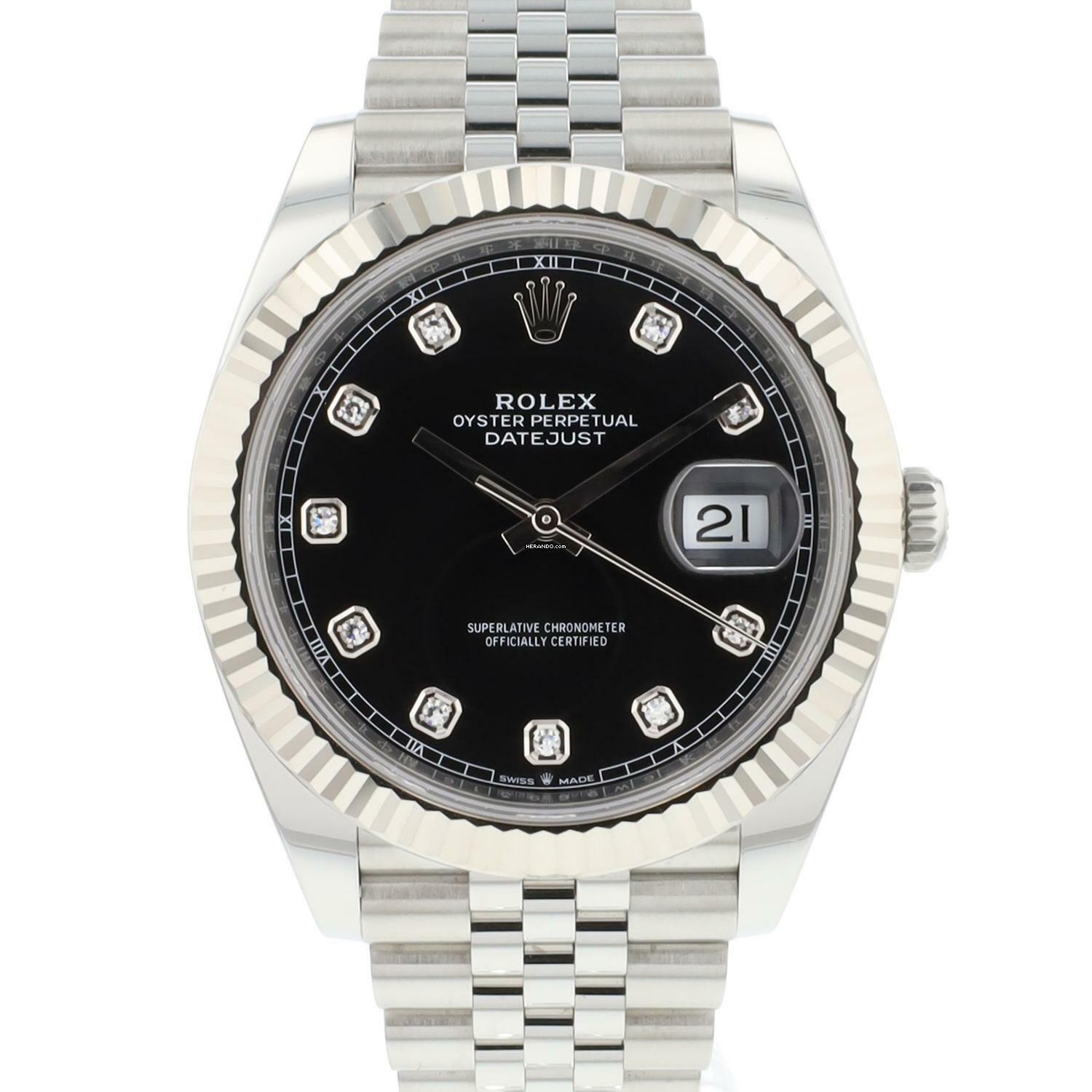 Thumbnail von Rolex Datejust 41 Jubilee Fluted Black Diamond Dial </h1>