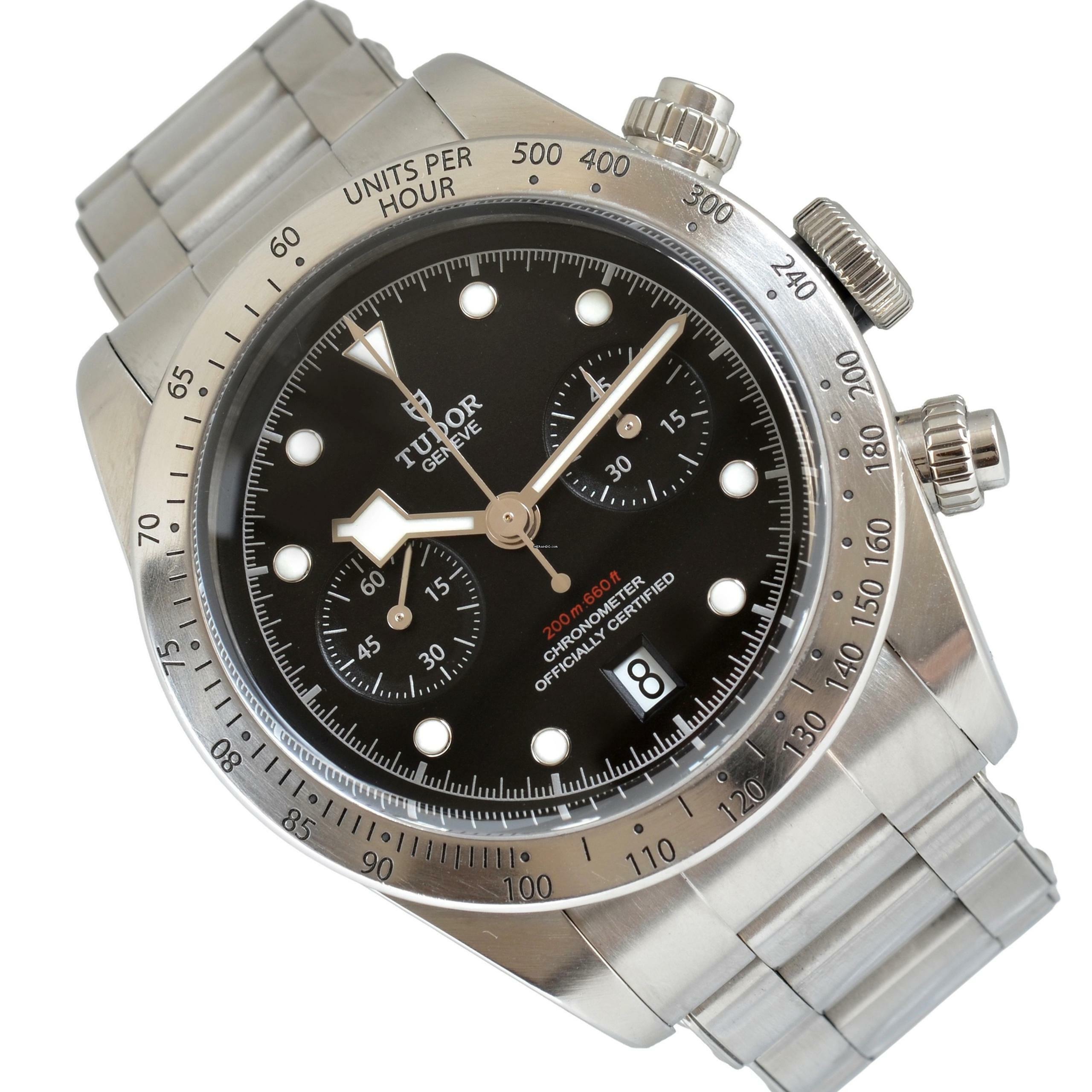  Tudor Black Bay Chrono Heritage 79350 black dial Full Set 2019’s  