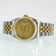 Thumbnail von Rolex Datejust 36 16233 Tapestry champagne dial Full Set TOP Condition 2000’s