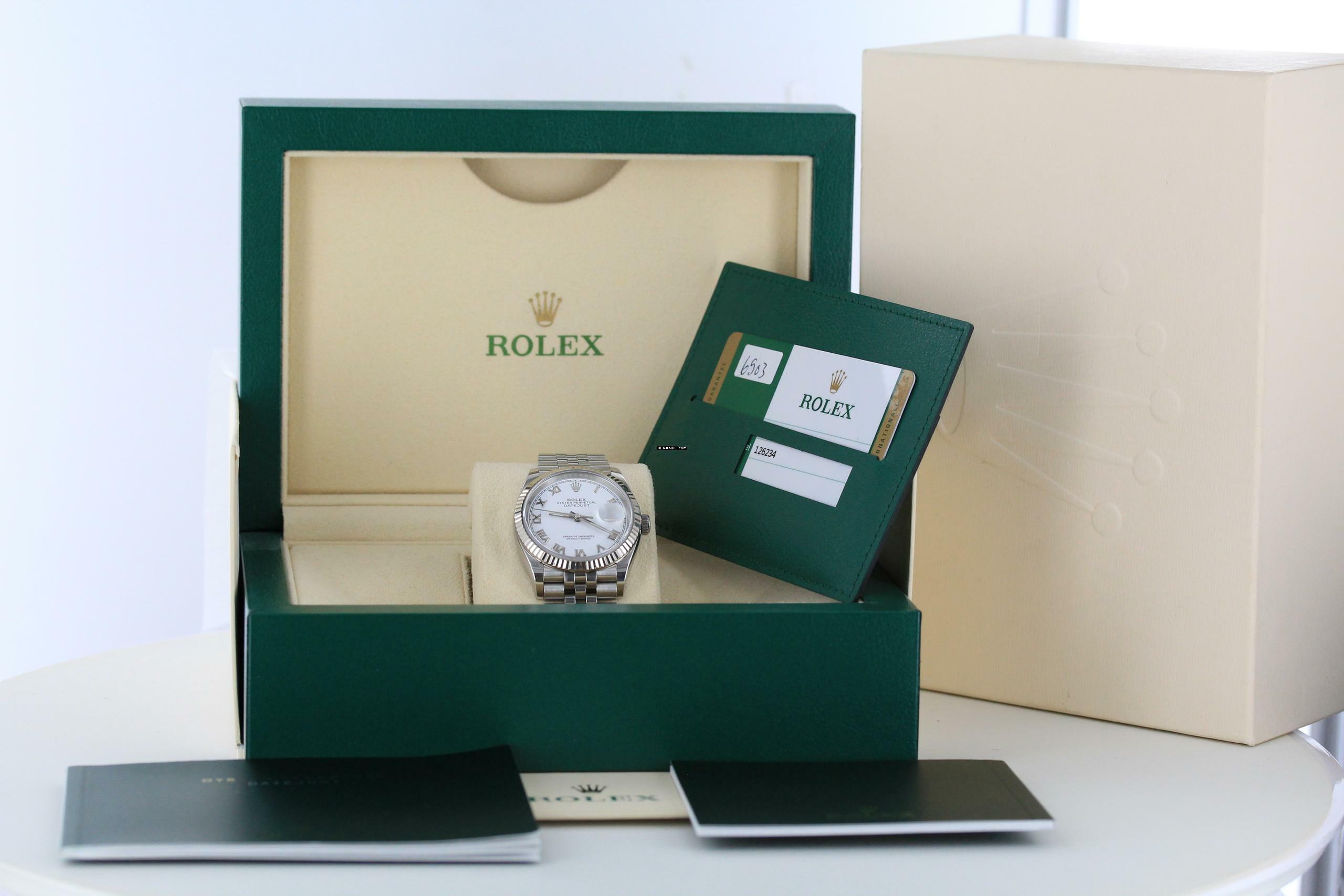 Thumbnail von Rolex Datejust 36 FULL SET//2020//REF.126234//WHITE DIAL//#736