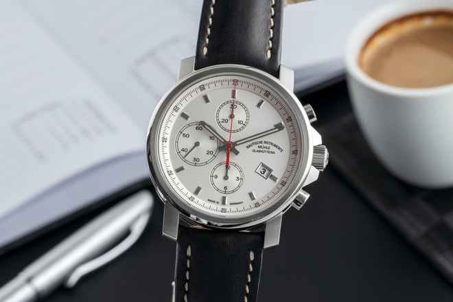  Mühle 29er Chronograph Stahl Automatik Herrenuhr Ref. M1-25-41-LB B&P 2012  