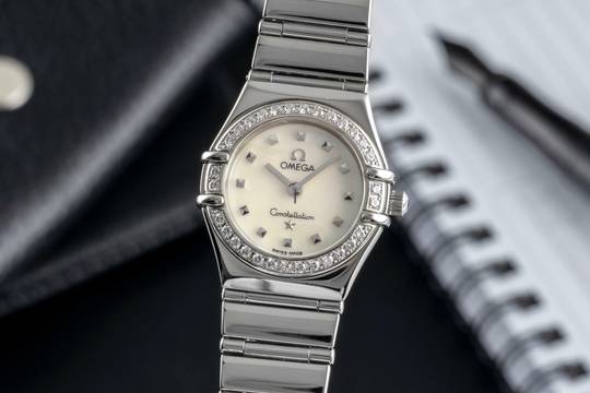  Omega Constellation Ladies Stahl Quarz MOP Diamonds Damen Ref. 1460.75.00 895.1243  