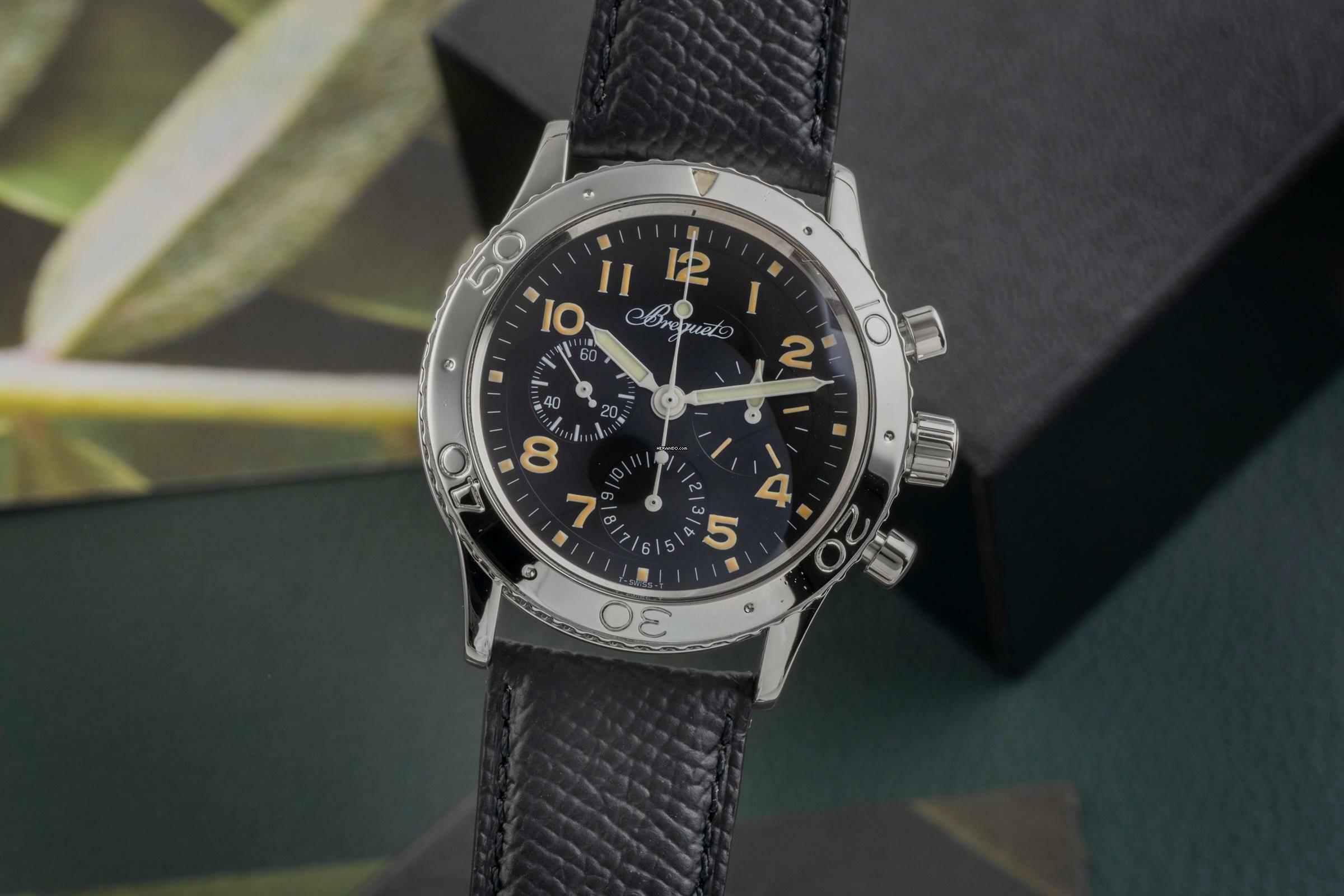  Breguet Type XX - XXI - XXII Aeronavale Chronograph Stahl Automatik Ref. 3800  