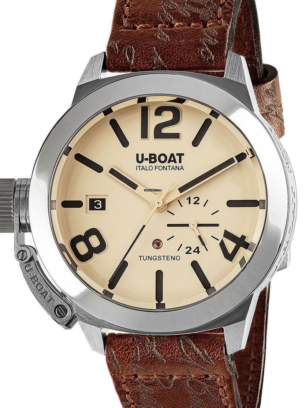  U-Boat Classico 8892 Classico Tungsteno Beige Automatik Herrenuhr 42mm 