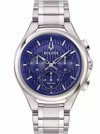  Bulova 96A302 Curv Herrenuhr Chronograph 45mm 3ATM 