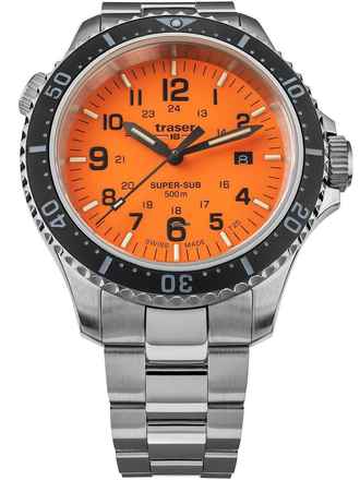  Traser H3 109381 P67 T25 SuperSub Orange Herrenuhr 46mm Taucheruhr 50ATM 