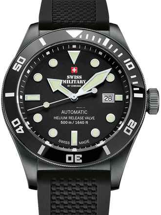  Swiss Military SMA34075.05 Diver Automatik Herrenuhr 44mm 50ATM  