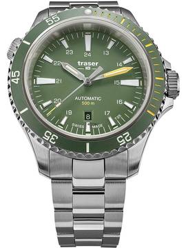  Traser H3 110325 P67 Diver Automatik Green Special Set Herrenuhr 46mm 50ATM 