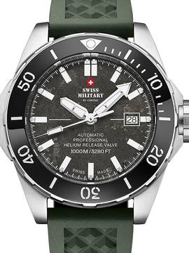  Swiss Military SMA34092.09 Automatik Diver Herrenuhr 45mm 100ATM  