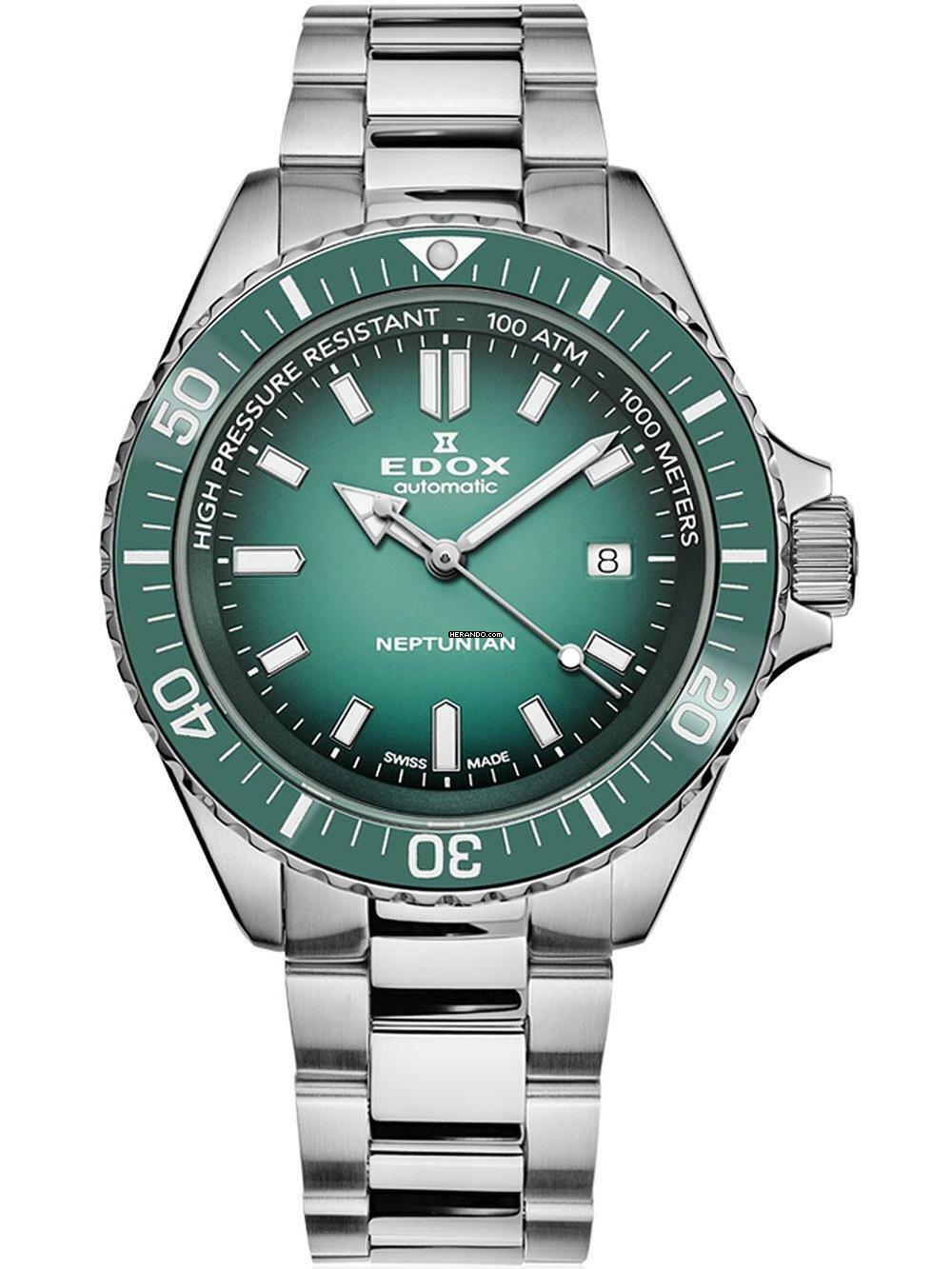  Edox 80120-3VM-VDN1 Skydiver Neptunian Automatik Herrenuhr 44mm 100ATM  