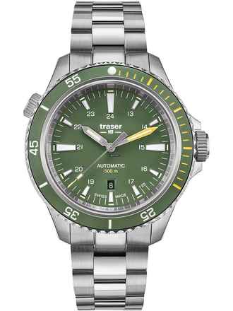  Traser H3 110328 P67 Diver Automatik Green Herrenuhr 46mm 50ATM 