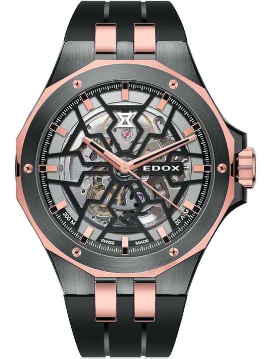  Edox 85303-357GR-NRN Delfin Mecano Automatik Herrenuhr 43mm 20ATM 