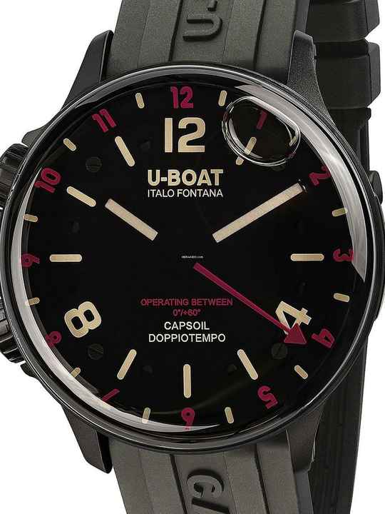  U-Boat 8841 Capsoil Doppiotempo DLC GMT Herrenuhr 45mm 10ATM 