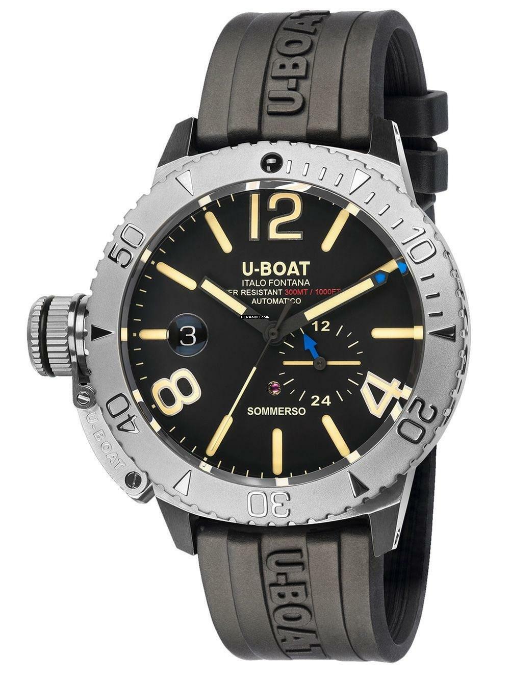  U-Boat 9007A Sommerso Automatik Herrenuhr 46mm 30ATM 
