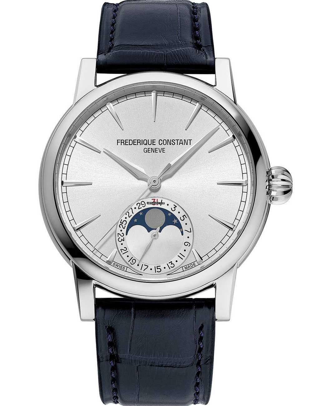  Frederique Constant FC-716S3H6 Herrenuhr Klassik Manufaktur Mondphase Datum 40mm 5ATM 
