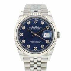 Rolex Datejust 36 Jubilee Fluted Blue Diamond Dial </h1>