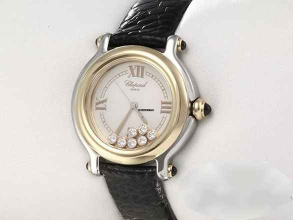  Chopard Happy Sport Diamonds 27/8239 Edelstahl Gelbgold 750 Diamanten Stahl Steel 18kt Yellow Gold White Dial </h1> 