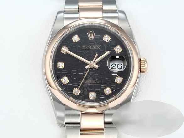  Rolex Datejust 36 36mm 116201 2010 Stahl Rosegold 750 Diamanten Automatik Stainless Steel 18kt Rose Gold Oyster-band Chronometer Black Dial </h1> 