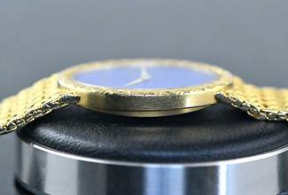 Thumbnail von Piaget rare Vintage Dress Watch | 9862 D 3 | Lapis Lazuli Dial | Yellowgold </h1>