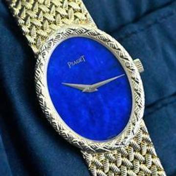 Piaget rare Vintage Dress Watch | 9862 D 3 | Lapis Lazuli Dial | Yellowgold </h1> 