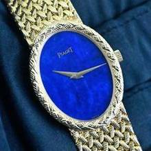 Thumbnail von Piaget rare Vintage Dress Watch | 9862 D 3 | Lapis Lazuli Dial | Yellowgold </h1>