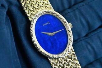 Thumbnail von Piaget rare Vintage Dress Watch | 9862 D 3 | Lapis Lazuli Dial | Yellowgold </h1>