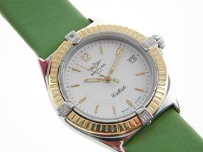 Thumbnail von Breitling Callisto 34 mm Stahl Gold Herrenuhr im Top Zustand mit neuem Lederband