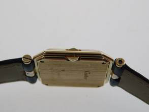 Thumbnail von Cartier Ceinture 18 Karat Tri - Color Ceinture Paris mit Tresoruhr wie Neu 27 x 34 mm original Band und Schließe </h1>