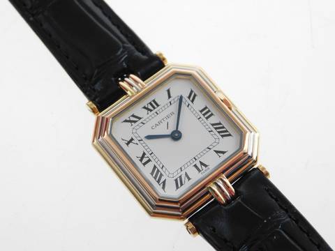  Cartier Ceinture 18 Karat Tri - Color Ceinture Paris mit Tresoruhr wie Neu 27 x 34 mm original Band und Schließe </h1> 