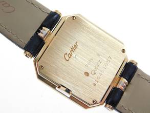 Thumbnail von Cartier Ceinture 18 Karat Tri - Color Ceinture Paris mit Tresoruhr wie Neu 27 x 34 mm original Band und Schließe </h1>