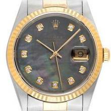 Thumbnail von Rolex Datejust 36 Diamanten Perlmutt Ref.16233 1994 Full Set sehr gut Vintage </h1>