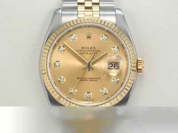  Rolex Datejust 36 36mm 116233 2011 Diamanten Stahl Gelbgold 750 Automatik 