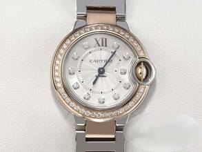 Thumbnail von Cartier Ballon Bleu 28mm Edelstahl Rosegold 750 Diamanten W3bb0009 Stahl Gold