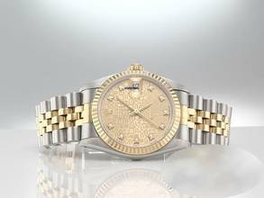 Thumbnail von Rolex Datejust Medium Stahl Gelbgold 750 Diamanten Automatik Gold Stahl Stainless Steel 18kt Yellow Gold Jubilé-band Chronometer Oyster
