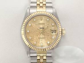 Thumbnail von Rolex Datejust Medium Stahl Gelbgold 750 Diamanten Automatik Gold Stahl Stainless Steel 18kt Yellow Gold Jubilé-band Chronometer Oyster